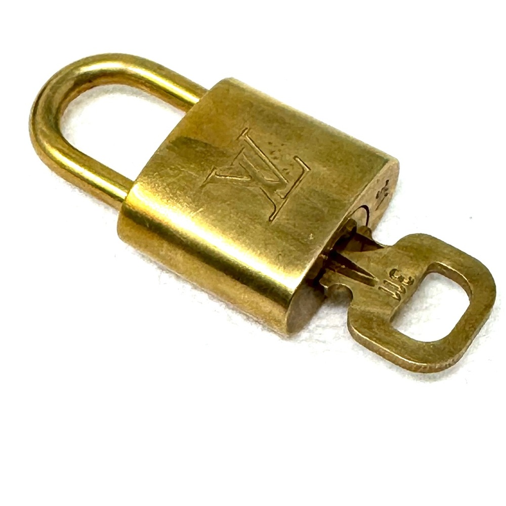 Authentic Louis Vuitton Gold Lock & Key Brass Number 311